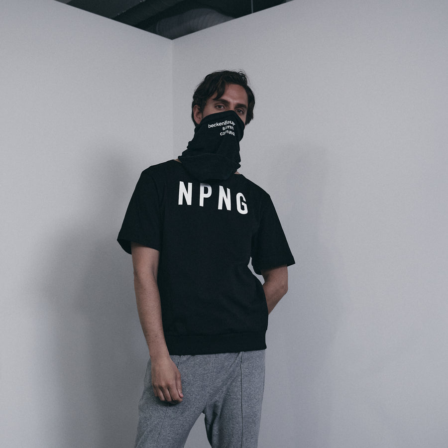 PILE SCARF MASK［BAN］- Black