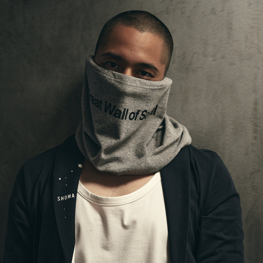 PILE SCARF MASK［Great Wall of Social］- Light Gray