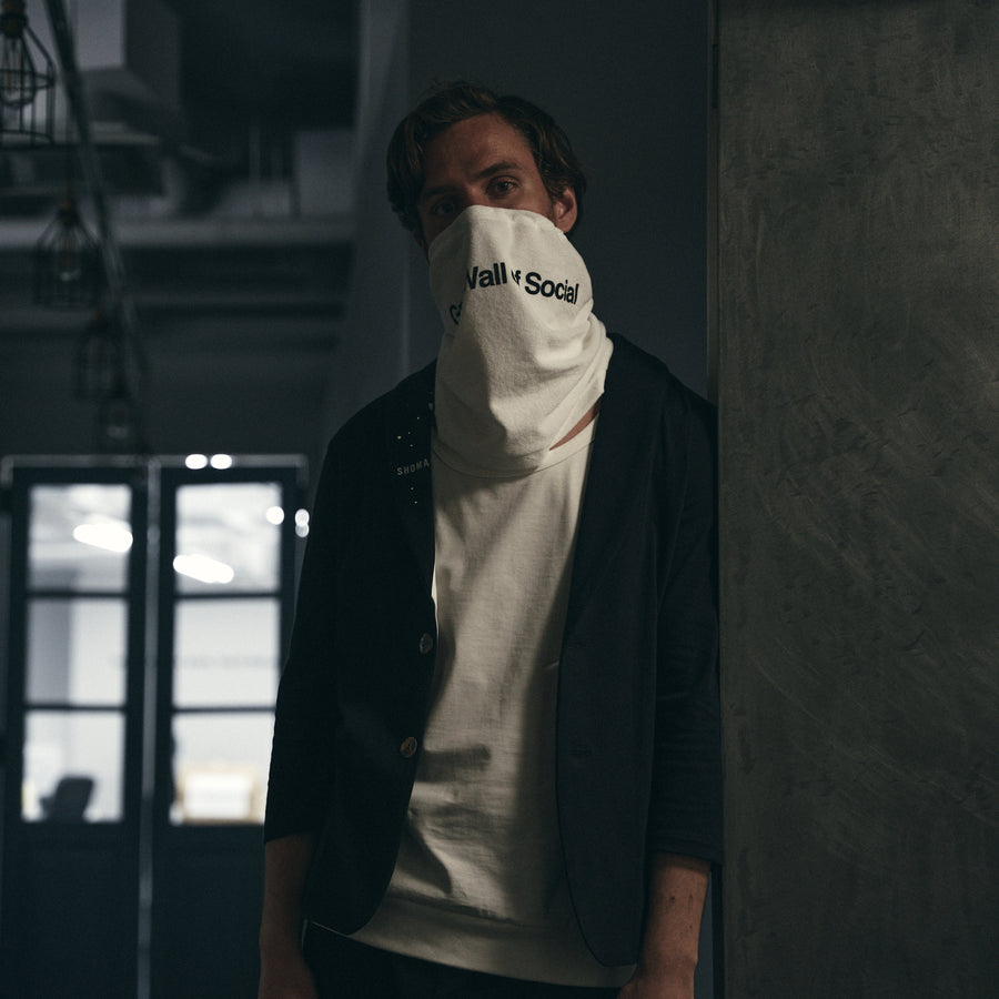 PILE SCARF MASK［Great Wall of Social］- White