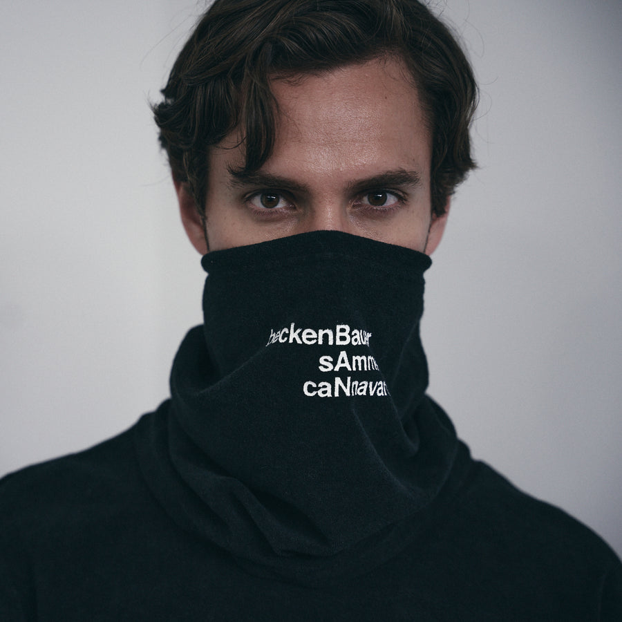 PILE SCARF MASK［BAN］- Black