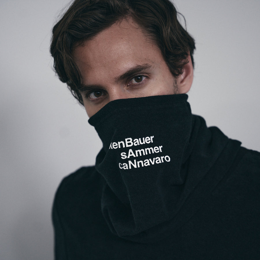 PILE SCARF MASK［BAN］- Black