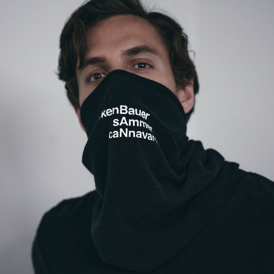 PILE SCARF MASK［BAN］- Black