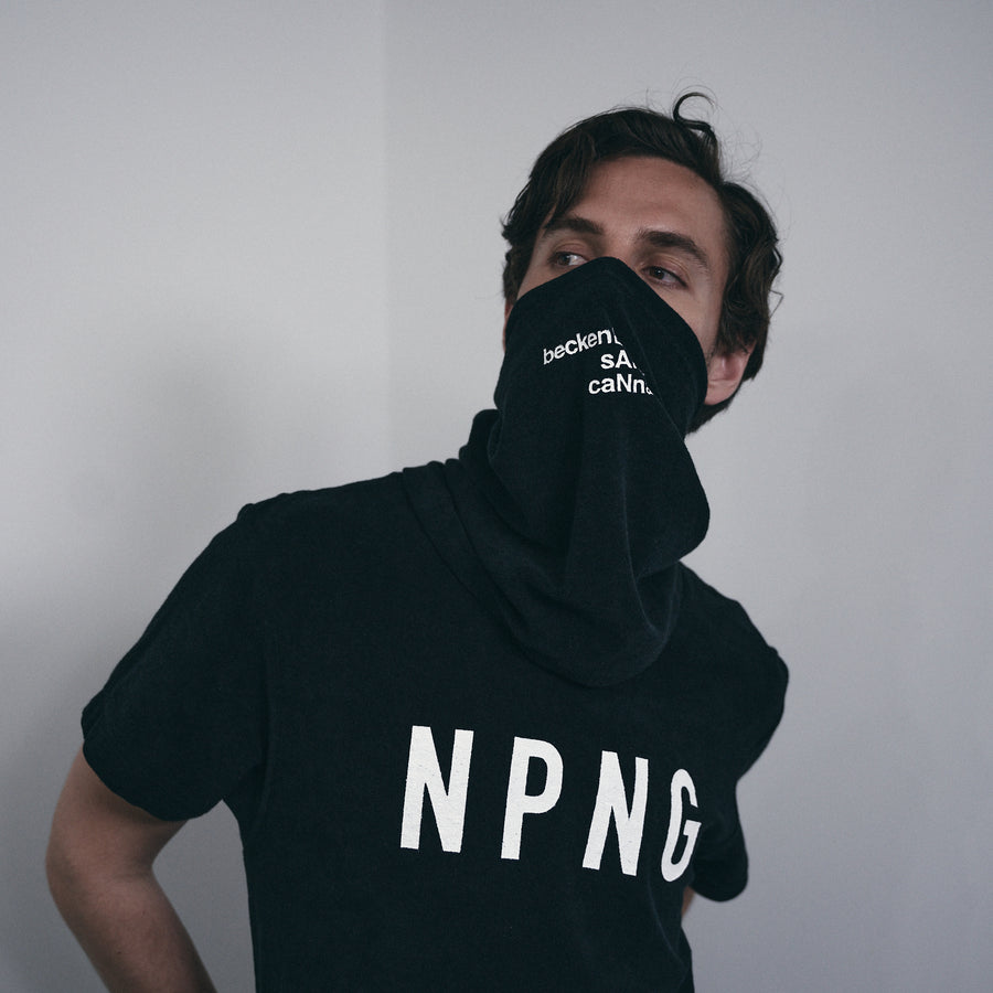 PILE SCARF MASK［BAN］- Black