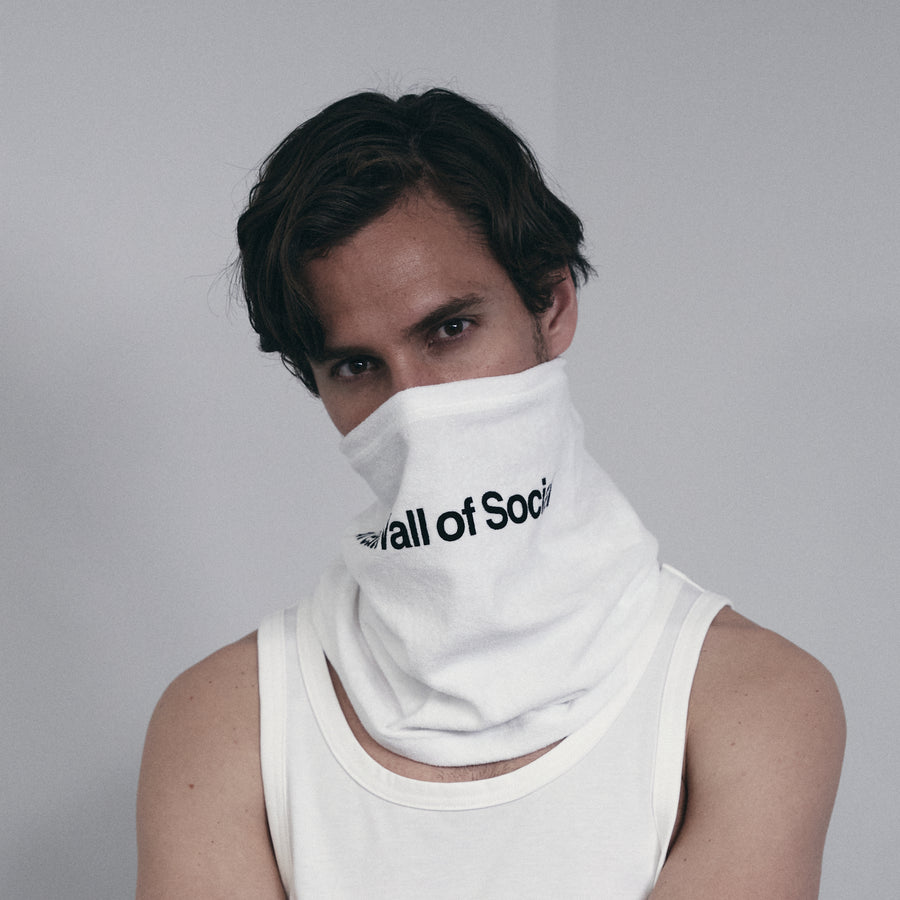 PILE SCARF MASK［Great Wall of Social］- White