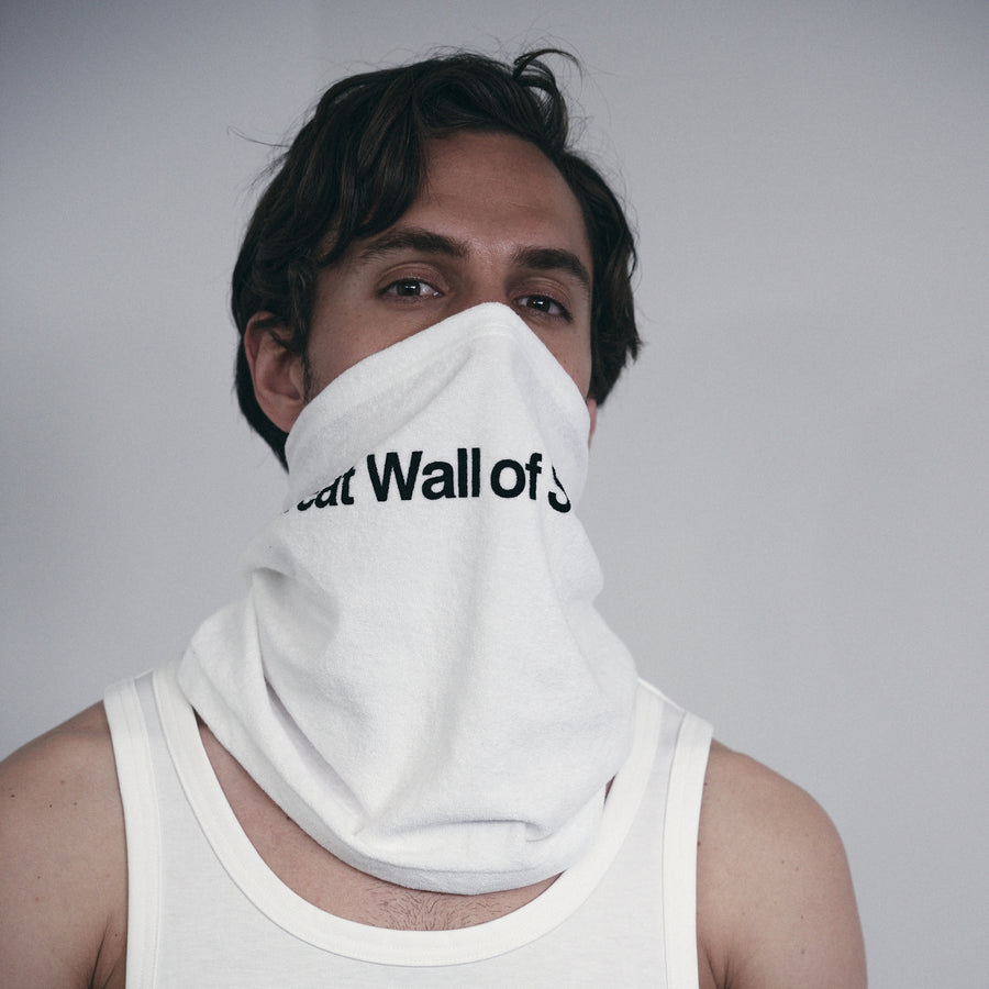 PILE SCARF MASK［Great Wall of Social］- White