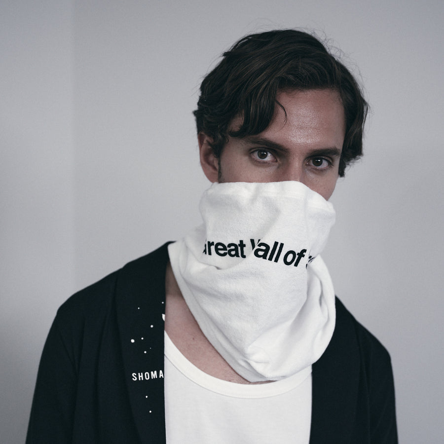 PILE SCARF MASK［Great Wall of Social］- White