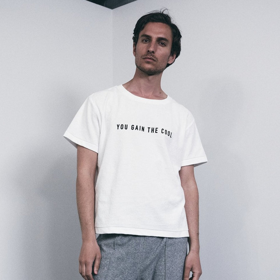 PILE CREW NECK T［YOU GAIN THE COOL］- White