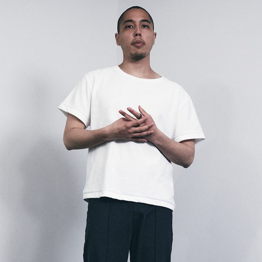 PILE CREW NECK T［Triangle of SHOMA］- White