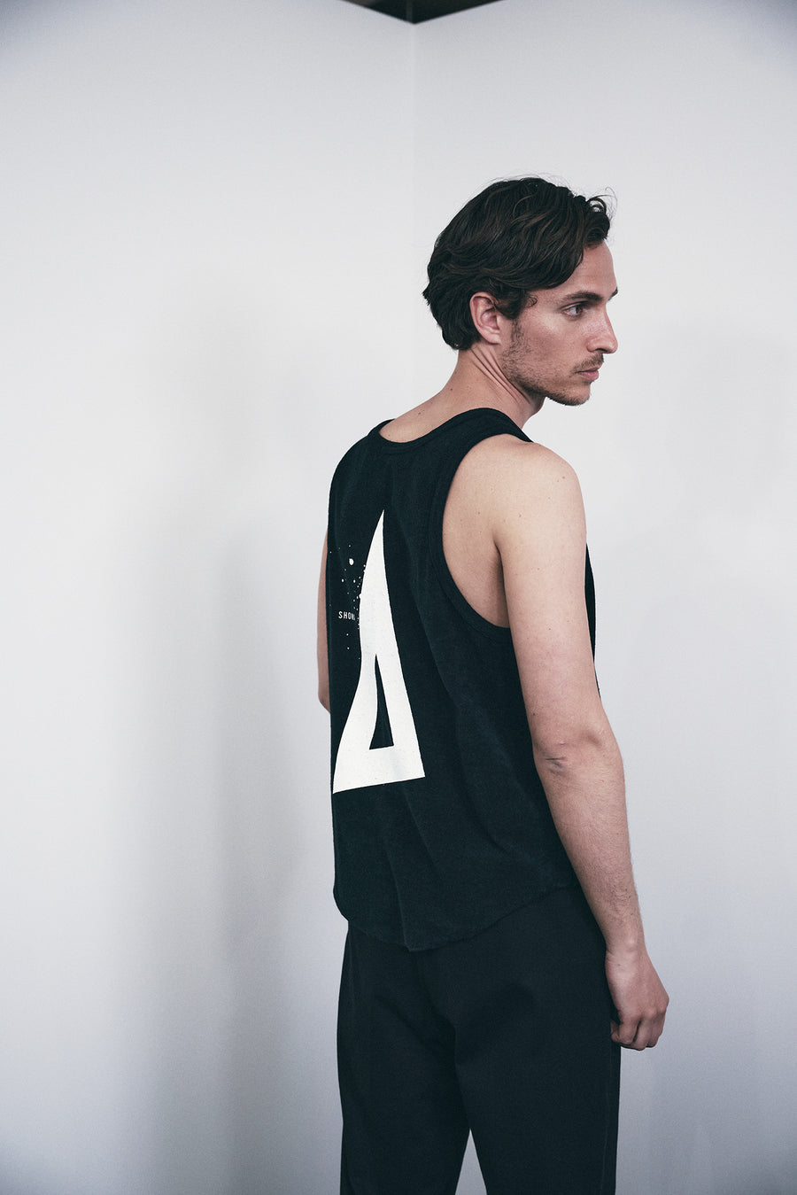 PILE TANK TOP ［Triangle of SHOMA］- Black
