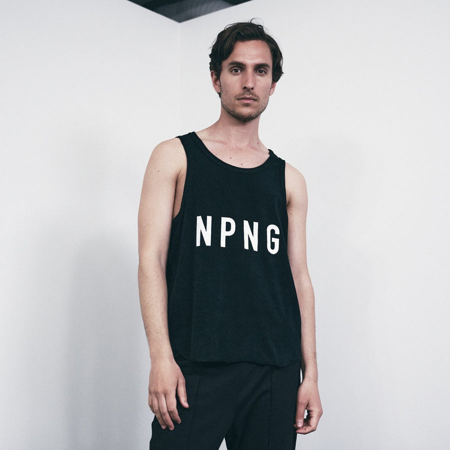 PILE TANK TOP［NPNG］- Black