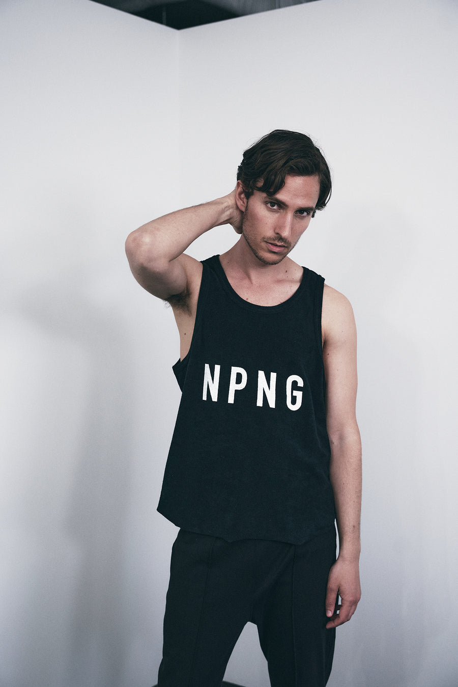 PILE TANK TOP［NPNG］- Black