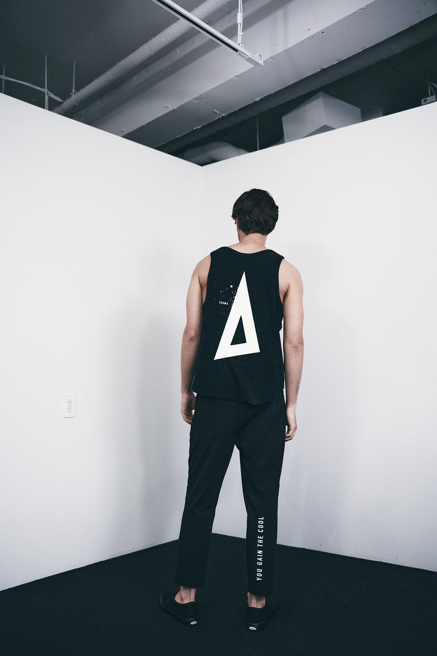 PILE TANK TOP ［Triangle of SHOMA］- Black