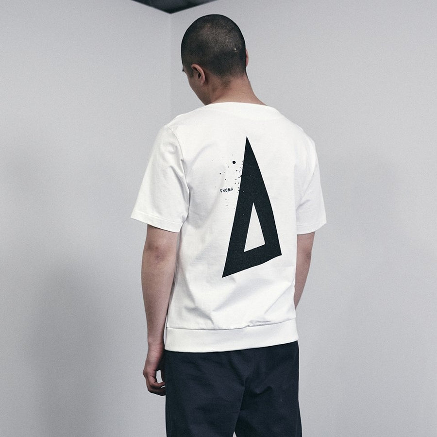 JERSEY BOAT NECK T［Triangle of SHOMA］- White