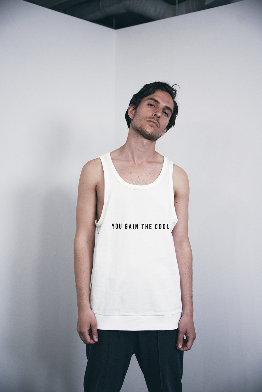 JERSEY ACTIVE TOP［YOU GAIN THE COOL］- White