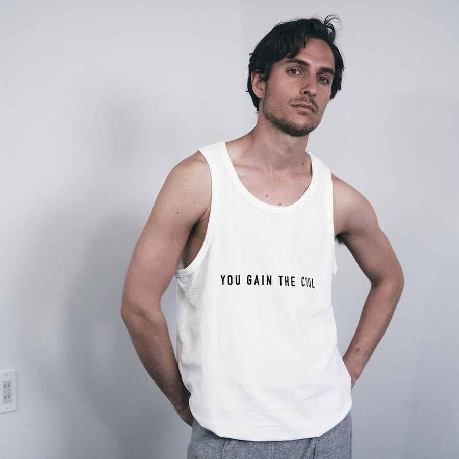 PILE TANK TOP［YOU GAIN THE COOL］- White