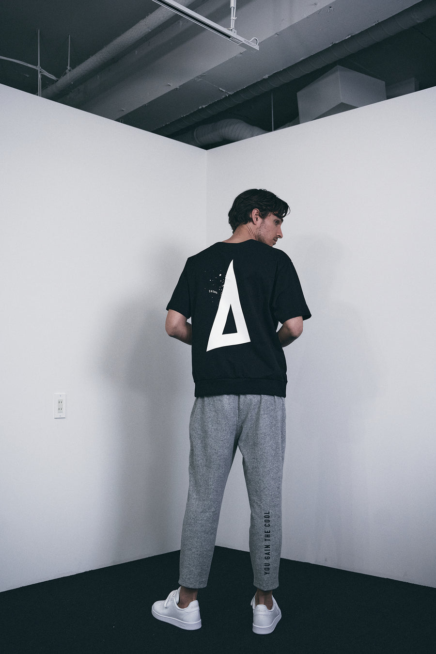 JERSEY BOAT NECK T［Triangle of SHOMA］- Black