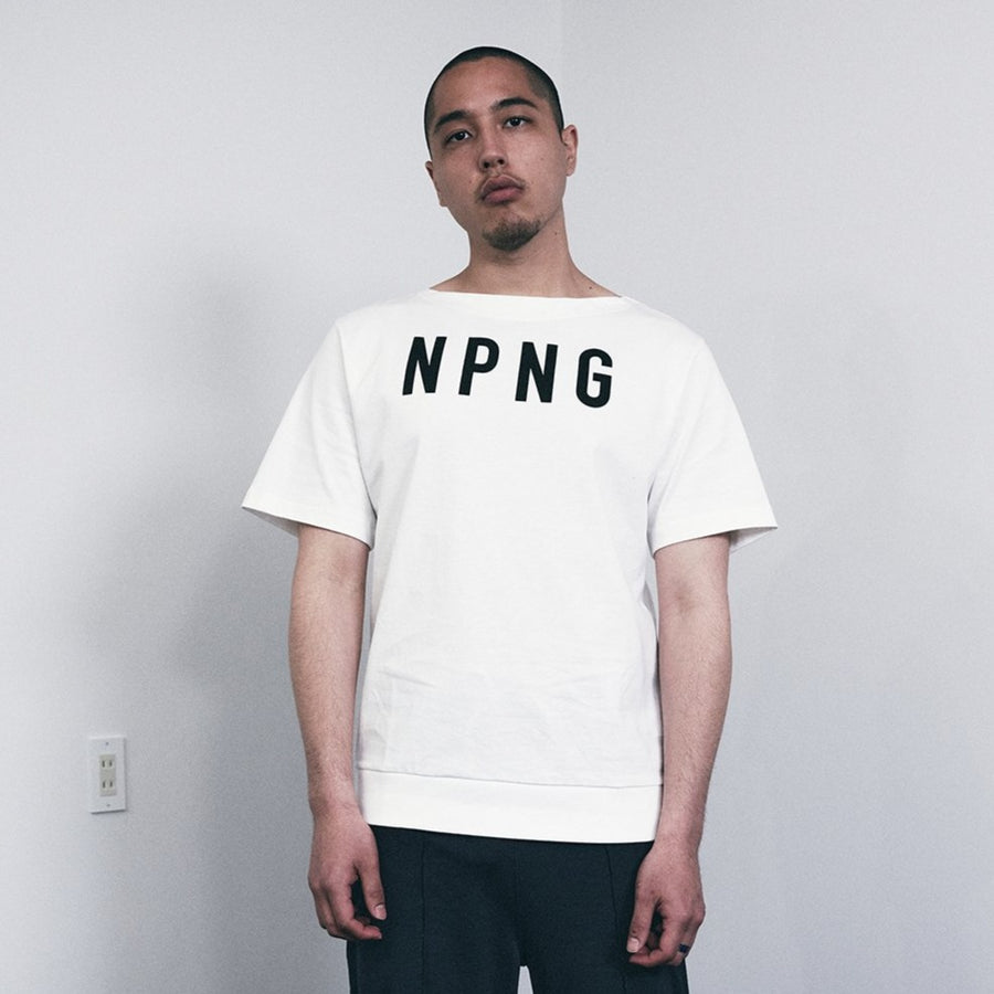 JERSEY BOAT NECK T［NPNG］- White