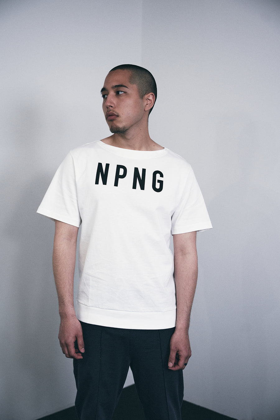 JERSEY BOAT NECK T［NPNG］- White