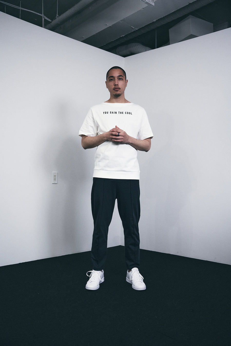 JERSEY BOAT NECK T［YOU GAIN THE COOL］- White