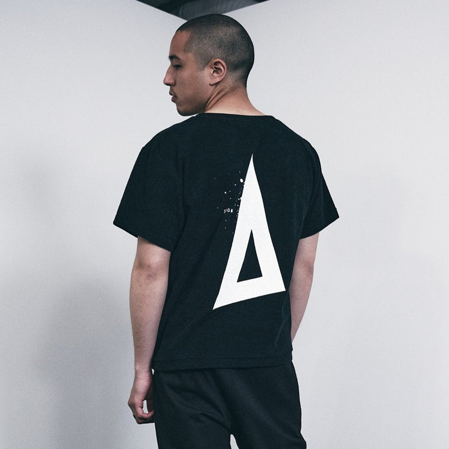 PILE CREW NECK T［Triangle of SHOMA］- Black