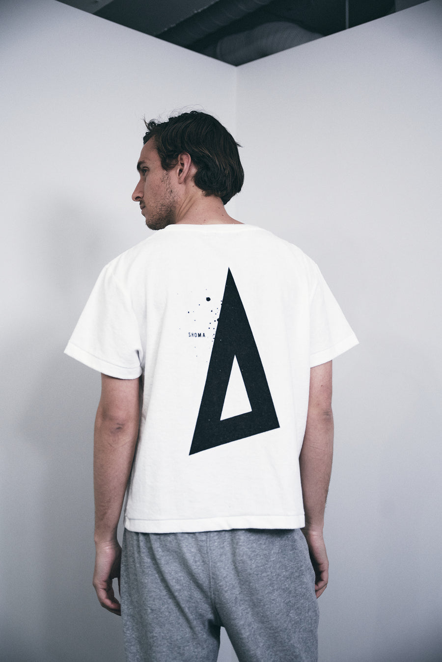 PILE CREW NECK T［Triangle of SHOMA］- White
