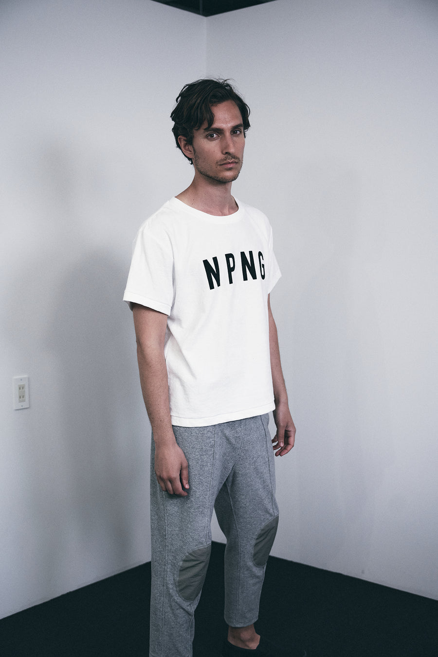 PILE CREW NECK T［NPNG］- White